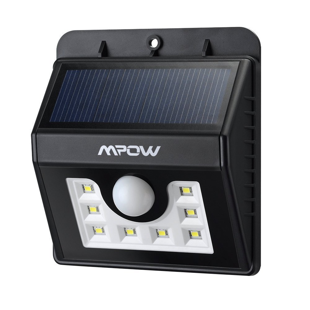 【送料無料】MPOW 8 LED ソーラーライト ワイヤレス センサーライト 人感センサー 防犯ライト おしゃれ 夜間自動点灯