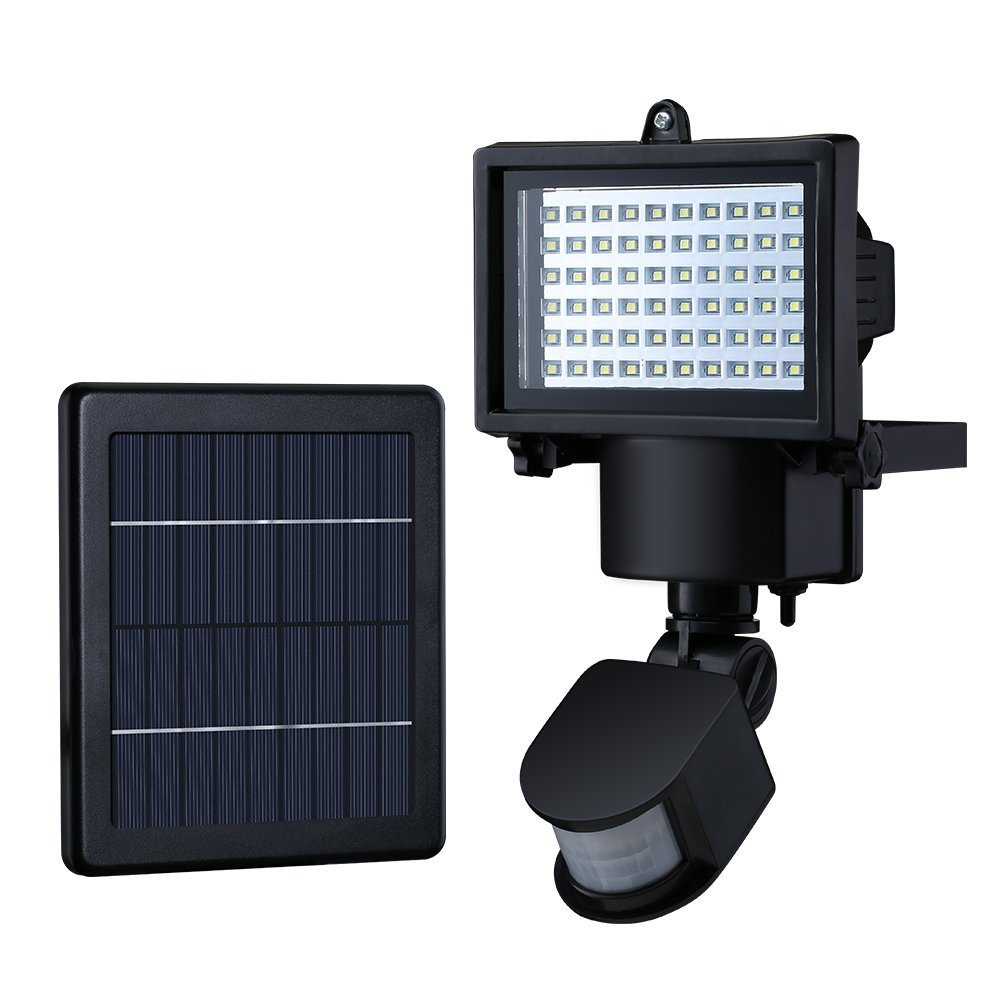 Mpow 60 LED ソーラーセンサーライト アウトドアライト 夜間自動点灯 屋外照明/軒先/壁掛け/庭先/門扉/玄関周りなど - ウインドウを閉じる
